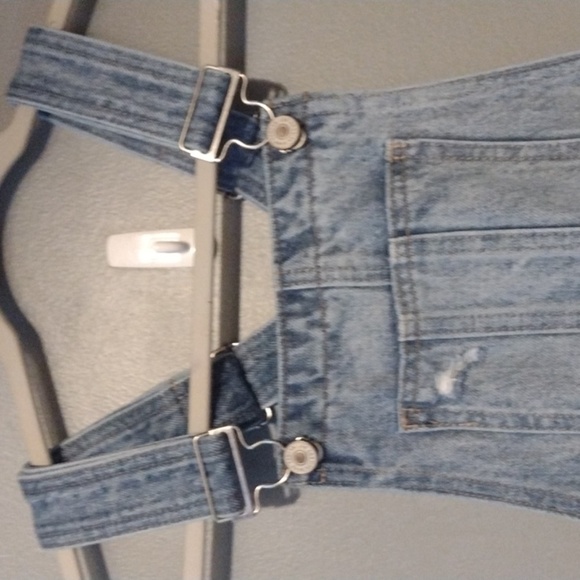 KANCAN Distressed denim shorts overalls - Picture 11 of 14
